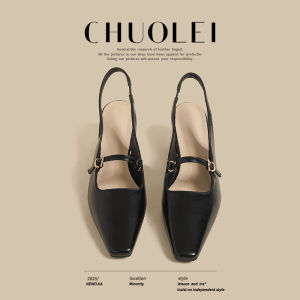 CHUOLEI | Rough Heel Ankle Strap Sandals