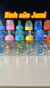 Bình sữa Jumi cho bé binh sữa cổ hẹp 140ml 250ml núm vú siêu mềm chống đầy hơi