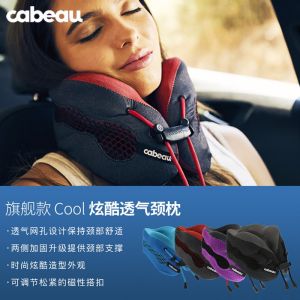 Cabeau Neck Support Memory Foam U-Shaped Pillow for Air Travel Portable Comfortable Breathable Neck Cushion Adult Size