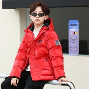 Thickened down Cotton Jacket for Boys Warm Winter Coat Non-Washable Traditional Chinese Zodiac Year Design Hooded Zipper Closure