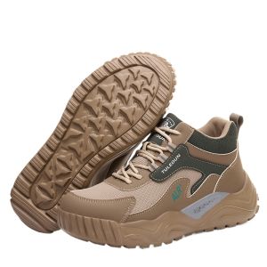 Plastic Toe Anti Impact Puncture Proof Safety Shoes Microfiber Leather Steel Mesh Breathable EVA Lightweight Comfort