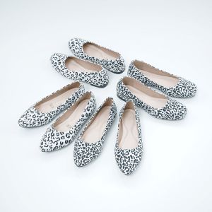 Sepatu Flat Shoes Leopard Wanita Korean Style Empuk Import Terbaru 2022 Balet Macan Kotak dan Lancip Sisil