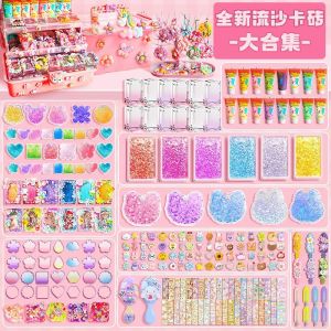 Quicksand Cream Glue Goka Sticker Suit Girl DIY Full Set Goka Plate Toy Goka Tool Gula Card