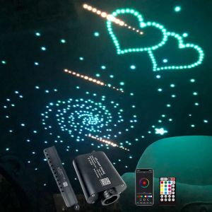 Car room Roof Starry Meteor sky Ceiling Shooting LED Combination lamp Fiber Optic Star Light Kit app Cable Effect RF love hot