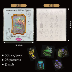 สติ๊กเกอร์เลเซอร์ DIY สำหรับเด็กผู้หญิง อุปกรณ์งานฝีมือ อุปกรณ์ตกแต่งบันทึกภาพ วัสดุกาวโปร่งใส กันน้ำ ลายการ์ตูน วินเทจ ผลิตภัณฑ์ตกแต่งบ้าน