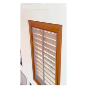 ⚡ชุดห้องครัว UPVC รุ่น IV, ช่องลมระบายอากาศ, แนวตั้ง พร้อมมุ้ง, สีขาว, สีน้ำตาล, สีสัก