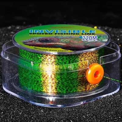 220M Invisible Fishing Line Speckle Carp Fluorocarbon Line Super Strong Spotted Line Sinking Nylon Fly Fishing Line Pesca