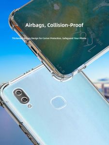 LuBang Four Corner Airbag Protective Case for VIVO Z3i Ultra-Thin Silicone Phone Cover Full Protection Transparent Soft Edge Thickens Lens for Men And Women Simple Creative