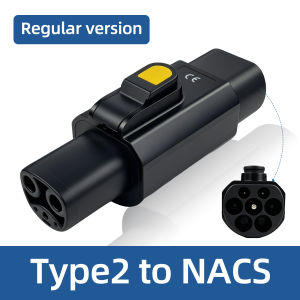EVqiaoyi Type 2 to NACS EV Adapter 32A 7kW Converter Use Type 2 Chargers to Charge Tesla Vehicles for Tesla Model 3/Y/S/X