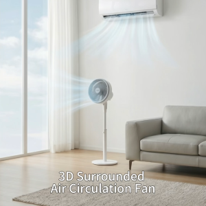Gaabor 3D Air Circulating Fan with 10M Air Column 7.5M/S Wind Speed 5 Wing-Shaped Fan Blades 12 Months Warranty