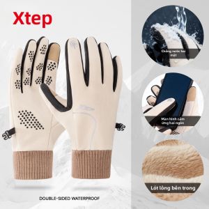 XTEP | Găng Tay Đạp Xe Trùm Kín Chống Thấm Nước Chống Gió Giữ Nhiệt Mùa Đông