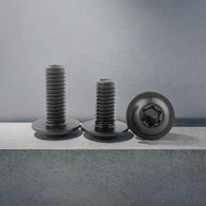 304 Torx สกรู M4 M5 M6 M8 สแตนเลสสีดํา torx เครื่องซักผ้าหัวสกรูสําหรับรถจักรยานยนต์สกู๊ตเตอร์ ATV Moped พลาสติก