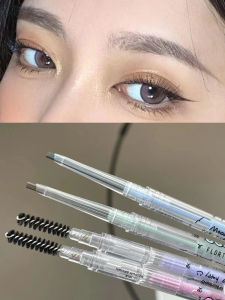 ดินสอเขียนคิ้วแบบมีหัวสองข้างเนื้อบางเฉียบคมสำหรับผู้หญิง ติดทนนาน กันน้ำ กันเหงื่อ ธรรมชาติ ไม่ซีดจาง Flortte