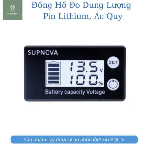Đồng hồ đo dung lượng pin acquy điện áp hoạt động 8V-100V hiển thị thông số