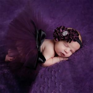 0-12 Months 3Pcs Baby Girl Toddler Flower Clothes+Hairband+Tutu Skirt Photo Prop For Newborn