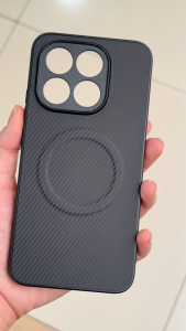 Case FOR XIAOMI 15T 15T PRO CARBON FIBER Soft Case Carbon Fiber Pattern Magnetic Wireless Charger Silikon Hp