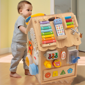 Montessori Early Education Intellectual Development Multifunction Wooden Busy Board