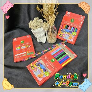 PENSIL WARNA PENDEK & PANJANG MY PENCIL / PENSIL CAT 12 WARNA LEBIH AWET & CERAH / 12 COLOR PENCIL / MY623050