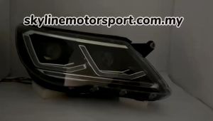 Volkswagen Tiguan Head Lamp Projector DRL Led Black 2009 2010 2011 2012