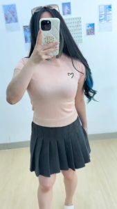 6239 Lovely Knit Top Blouse Atasan Rajut Wanita