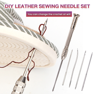 MaxPlus Multifunctional DIY Leather Sewing Awl Set For Shoes Repair/Replaceable Needle
