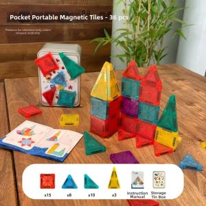 Travel Portable Kids Educational Magnetic Tiles