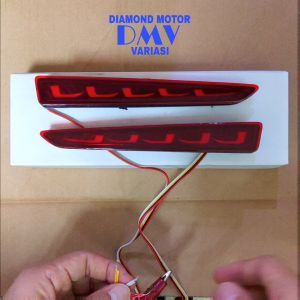 Mata Kucing Reflektor Lampu LED Bemper Belakang Tipe H Raize Rocky 2021 2022 2023 2024 2025