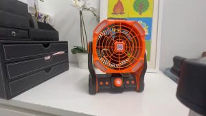 พัดลมอนกประสงค์ มีไฟLED พัดลมแขวน พัดลมตั้งโต๊ะ ปรับได้ 3ระดับ พกพาสะดวก ชาร์จแบตได้ พัดลมตั้งแคมป์ปิ้ง ใบพัดคู่ ลมแรงขั้น 2เท่า