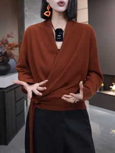 QINGNAER | Elegant Retro Large Size Knitwear