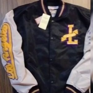 JAKET VARSITY LAKEER NEW HITAM LOGO BORDIR TAG & LABEL