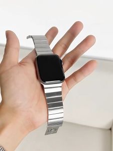Stainless Steel Band for apple watch Series 10 9 8 7 6 SE 5 4 band 45mm 44mm 42mm 46mm Slide Remove Magnetic Buckle for apple watch Ultra 2 49mm Strap