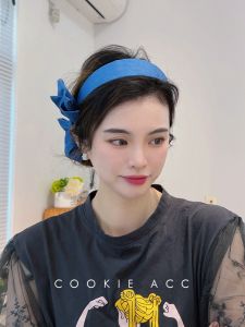 Cookie Korean Niche Design Denim Earrings Butterfly Knot Simple Elegance Personality Outdoor Hairband