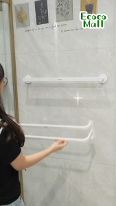 Kệ treo khăn ECOCO 1 và 2 tầng nhôm tĩnh điện thế hệ mới Giá treo khăn để đồ đa năng Tặng Kèm Túi Keo Dán cao cấp