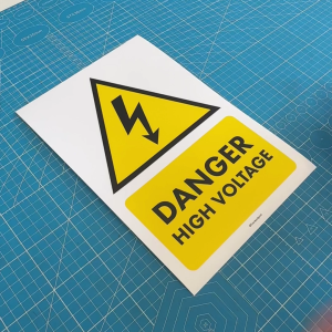 Danger High Voltage. Bahaya Voltan Tinggi. Sticker Sign Signage Label. Caution Awas. Electric Electrical Shock. Elektrik