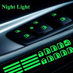 Window Luminous Stickers Luminous Door Button Safety Fluorescent Decals Switch Car Stickers