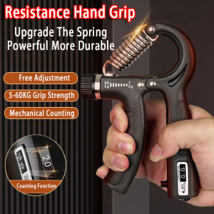 Adjustable Resistance Hand Grip 5-60KG Gripper Wrist Arm Forearm Strengthener Exercise Power Fitness Finger Strength Trainer With Counter Portable Grip Strength Device 握力器可调节