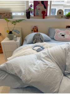 Bộ Ba Bốn Món Vỏ Chăn Gối Cotton Nguyên Chất Mới 2025 Cho Ký Túc Xá Sinh Viên Đơn Giản Thoải Mái Thoáng Khí