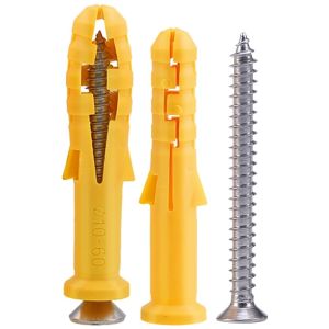 BAIRUITE | Expansion Anchor Kit with Plastic Sleeve Bolts and Stainless Steel Self-Tapping Screws 6/8/10mm