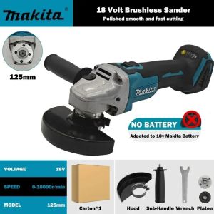 Makita | Makita DGA404 125mm Wireless Cordless Angle Grinder Brushless Hand Tool For Metal Derusting Work And Concrete Wall Grinding