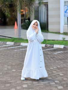 Gamis Anak Katun Polos Endemanda