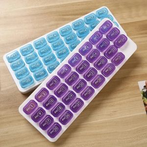 Monthly Pill Organizer 31 Day Pill Organizer with Large Removable Medication Pods Portable Pill Case Box Holder Great for Travel