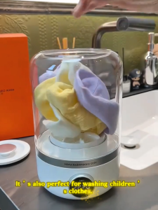 Portable Washing Machine Mini Upgraded Cordless Mini Washer Rechargeable 4000mAh Laundry Cup for Underwear Bra Socks
