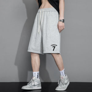 Mens Summer Short Pants Loose Wide Leg Thin Style Casual Sporty Outerwear Five-Quarter Length Cotton Blend Quick Dry