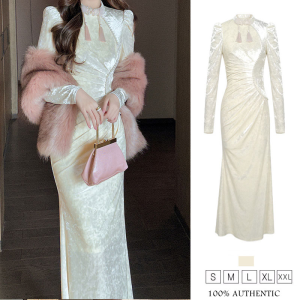 ZYHT Eravogue Womens Dresses White Dresses Fishtail Dresses Velvet Dresses Formal Dresses Party Evening Dresses Work Dresses Birthday Party Dresses 70676