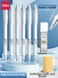 deli | Automatic Pencil for Students Auto Core Ejection Smooth Writing