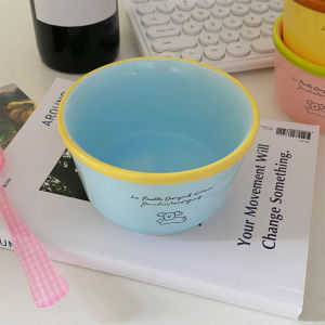 Adorable Ceramic Dog Rice Bowl High Aesthetic Value Breakfast Bowl Small Bowl for Home Use Cartoon Style round Shape