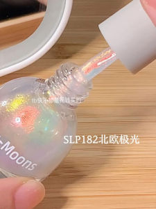 Twomoons Spring/Summer White Sequin Water-Based Nail Polish Tearable Baking-Free Petals Flash Polarized Scandinavian Aurora