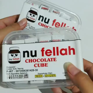 Cokelat Cube NU FELLAH Isi 40 Pcs / Cokelat Kubus / Cokelat 1 Box