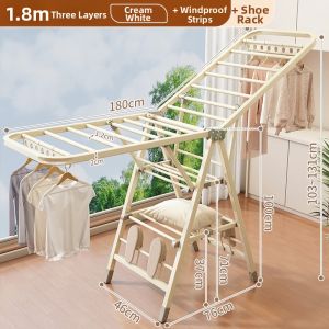 YNQN | Foldable Clothes Drying Rack Indoor Balcony
