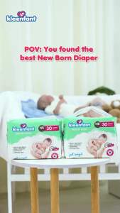 Kleenfant Baby Taped Pull-Up Pants Diaper Newborn-3XL (30 Pads) Disposable Diaper Baby Essentials